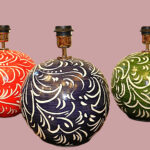 Basi lampade decoro intaglio